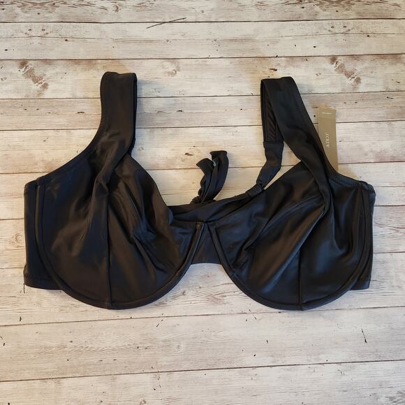 J. Crew Underwire Bikini Top with Criss Cross Straps Size 42DD NWT - Picture 3 of 8